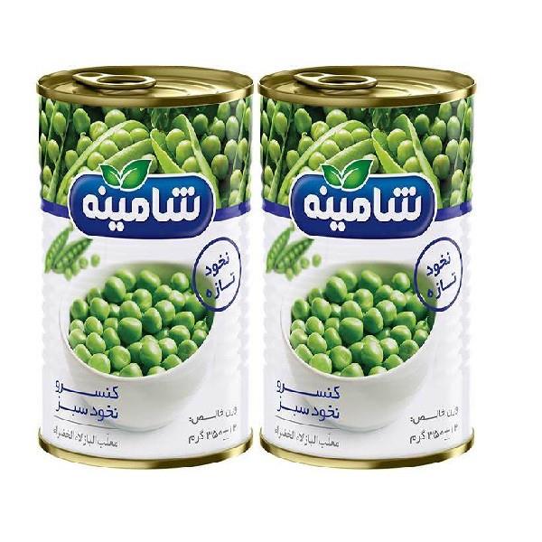 کنسرو نخود سبز شامینه - 350 گرم بسته 2 عددی Shamineh green peas - 350gr 2 Pcs